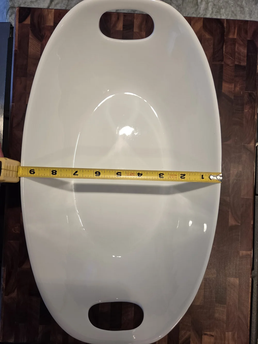 White Ceramic Oval Serving Bowl - Elegant Everyday Serveware